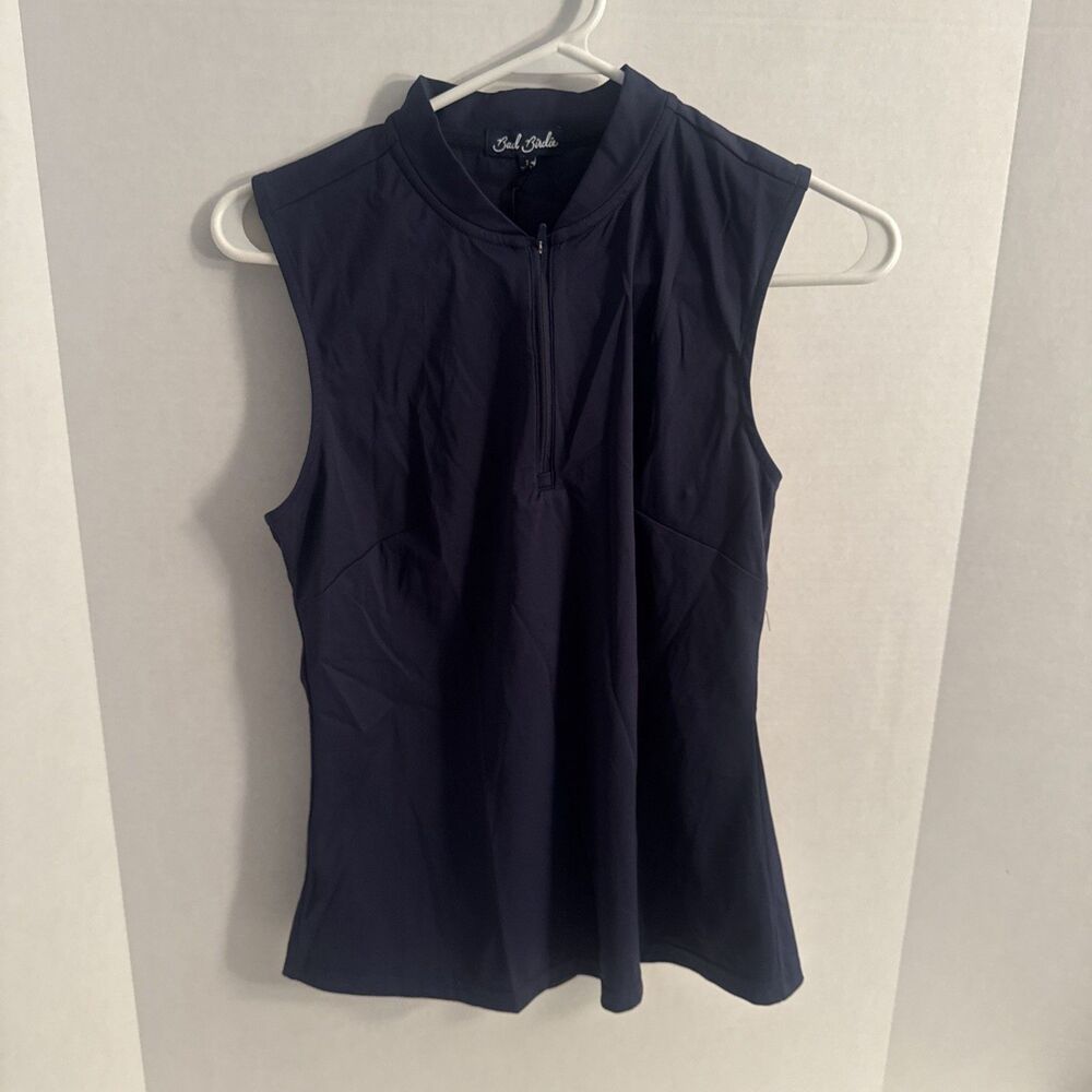 Bad Birdie Golf Polo Short Sleeve Women’s Size Small Navy Fitted NWT